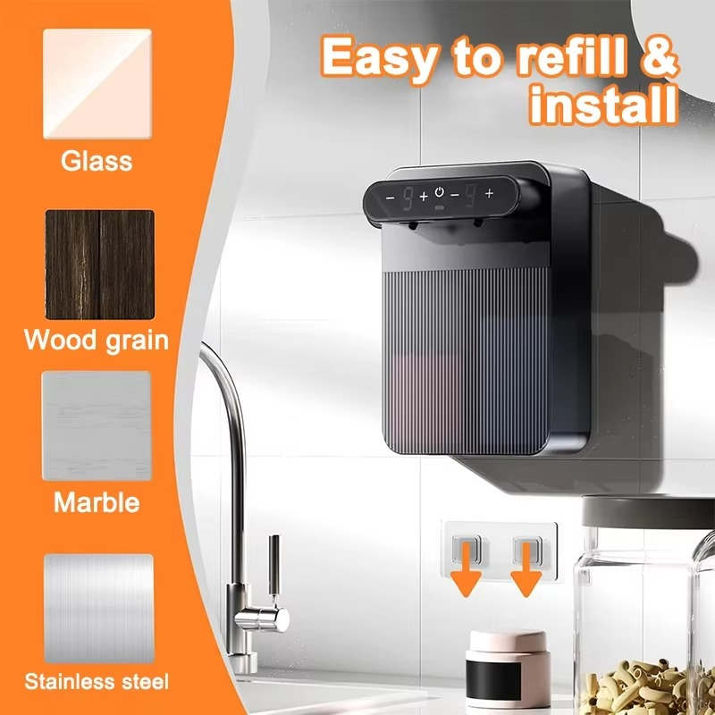 Dual 400ml Automatic Liquid Soap Dispenser 9 Gear Wall Mount Smart Display Touchless Sensor Foam Dispensers Hand Washer IPX7