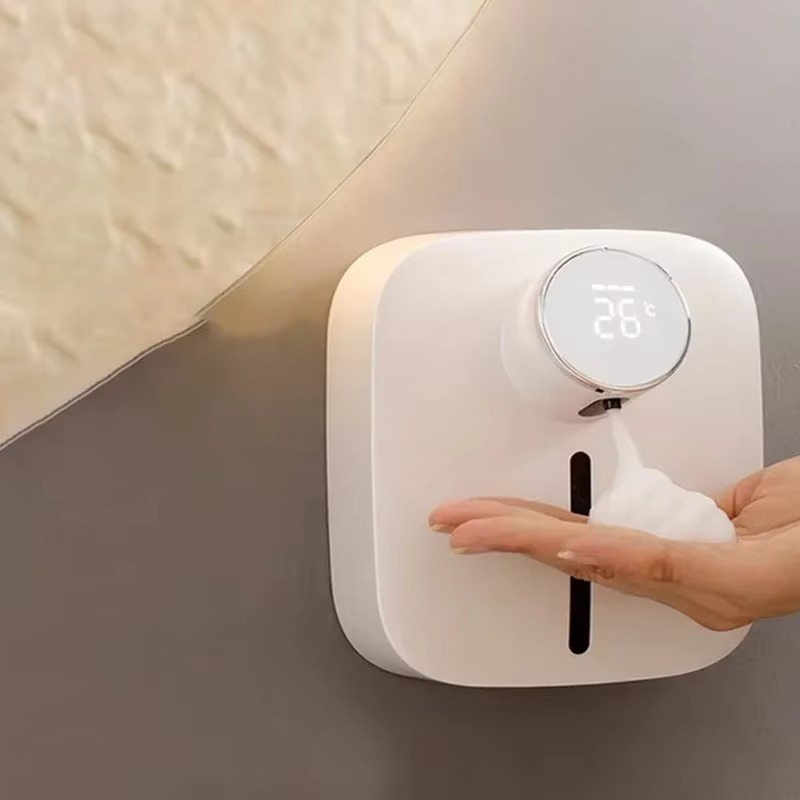 Inductive smart soap dispenser waterproof USB charging wall mounted small foam mobile phone washing bathroom supplies 300ml