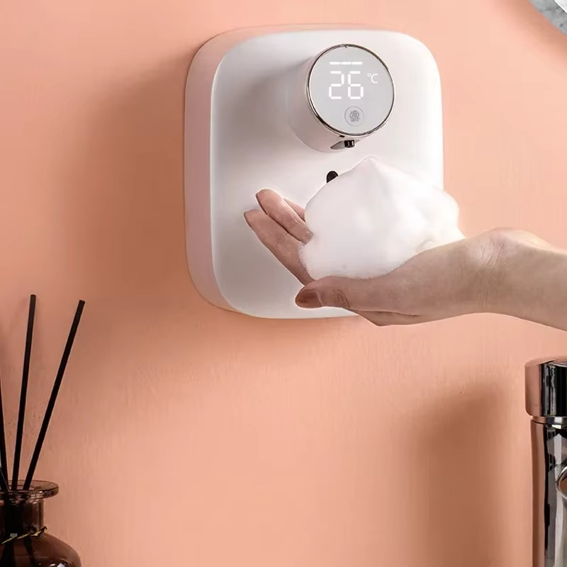 Inductive smart soap dispenser waterproof USB charging wall mounted small foam mobile phone washing bathroom supplies 300ml