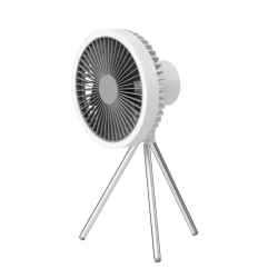 DQ212 Air Cooling Fan USB Chargeable Desk Tripod Stand with Night Light Portable Outdoor Camping Ceiling Fan Home Appliances