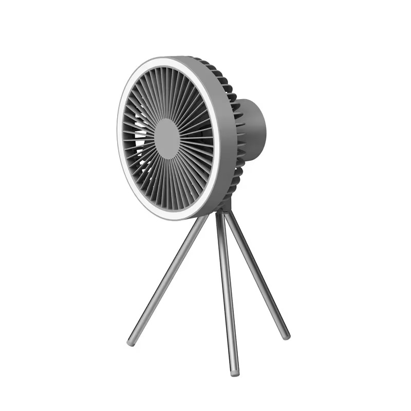 DQ212 Air Cooling Fan USB Chargeable Desk Tripod Stand with Night Light Portable Outdoor Camping Ceiling Fan Home Appliances