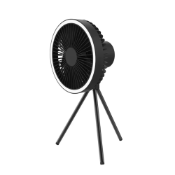 DQ212 Air Cooling Fan USB Chargeable Desk Tripod Stand with Night Light Portable Outdoor Camping Ceiling Fan Home Appliances