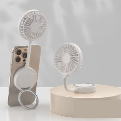 Handheld Stand Desktop Mini Fan Classroom USB Rechargeable Desktop Small Fan Folding Magnetic Small Fan Student Bedroom Game