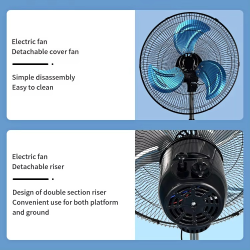 3 in 1 Rechargeable Electric Fan 18 Inch Room Portable Stand Floor Air Circulator Fan for Home