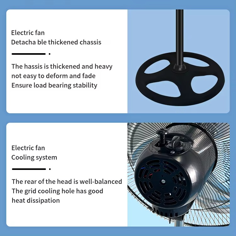 3 in 1 Rechargeable Electric Fan 18 Inch Room Portable Stand Floor Air Circulator Fan for Home