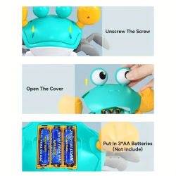 Interactive Toys Crawling Crab Toy for Kids,Induction Escape Crab Electric Pets Musical Toys Toddler Crawling Toys for Children