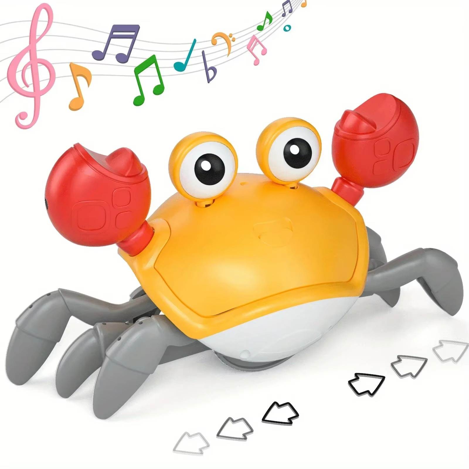 Interactive Toys Crawling Crab Toy for Kids,Induction Escape Crab Electric Pets Musical Toys Toddler Crawling Toys for Children
