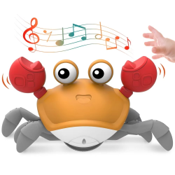 Interactive Toys Crawling Crab Toy for Kids,Induction Escape Crab Electric Pets Musical Toys Toddler Crawling Toys for Children