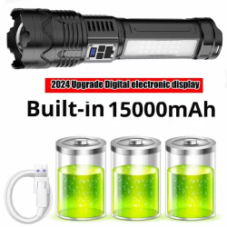 New 990000000LM High Power Led Flashlights 15000mah Battery 2000W Tactical Flashlight Emergency Spotlight Most Powerful Lantern
