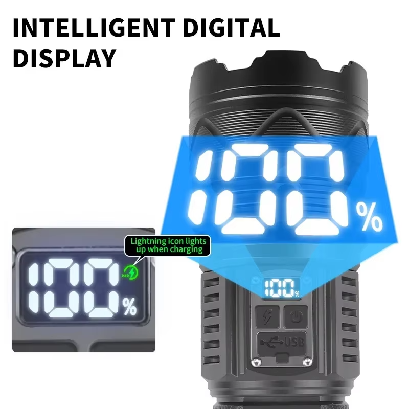 New 990000000LM High Power Led Flashlights 15000mah Battery 2000W Tactical Flashlight Emergency Spotlight Most Powerful Lantern