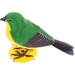 Plastic Voice Activated Singing Bird Toy Electronic Plaything Bird Figurine Decor Stimulation Electric Bird Toys Funny