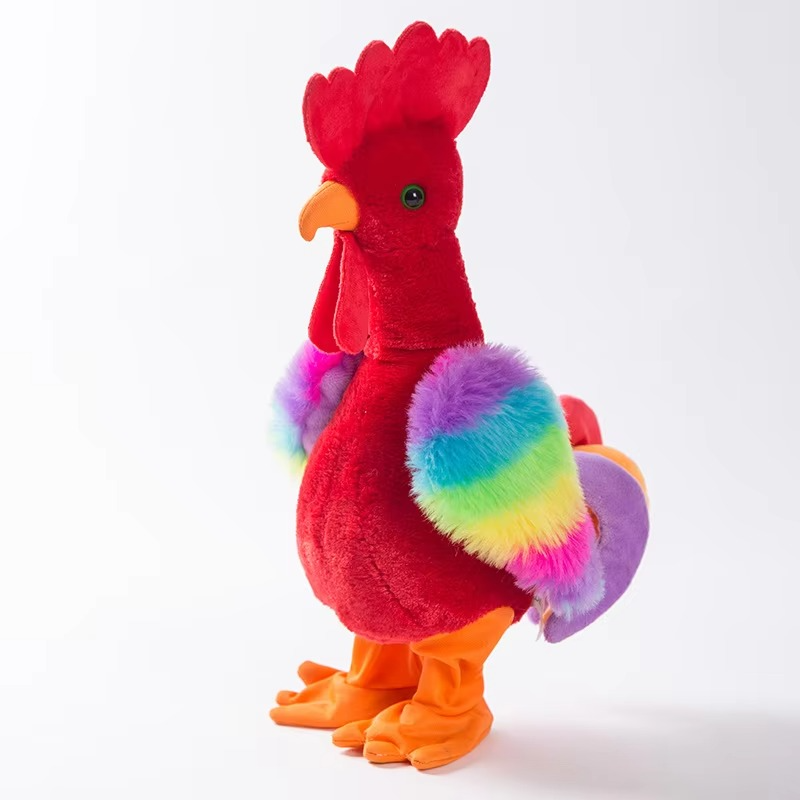 Robot Chicken Pet Toys Electronic Screaming Rooster Electric Funny Dance Sing Plush Toy Music Soft Animal For Kids Birthday Gift