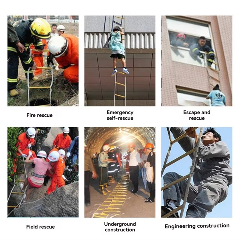 FAAJ-Rope Ladder, Emergency Fire Escape Ladder, Flame Retardant Safety Rope Ladder, Fast Deployment,Ladder Escape Ladder,3M