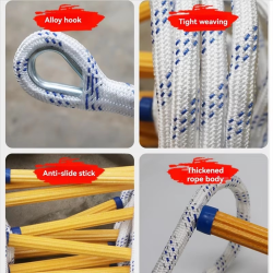 FAAJ-Rope Ladder, Emergency Fire Escape Ladder, Flame Retardant Safety Rope Ladder, Fast Deployment,Ladder Escape Ladder,3M