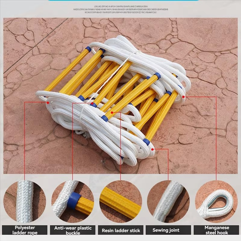 FAAJ-Rope Ladder, Emergency Fire Escape Ladder, Flame Retardant Safety Rope Ladder, Fast Deployment,Ladder Escape Ladder,3M