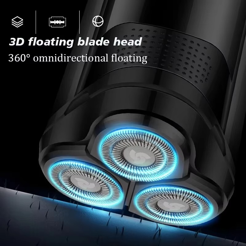 Rechargeable Electric Razor for Men - Waterproof Wet/Dry Shaver with Cordless Design for Smooth and Comfortable Shaving