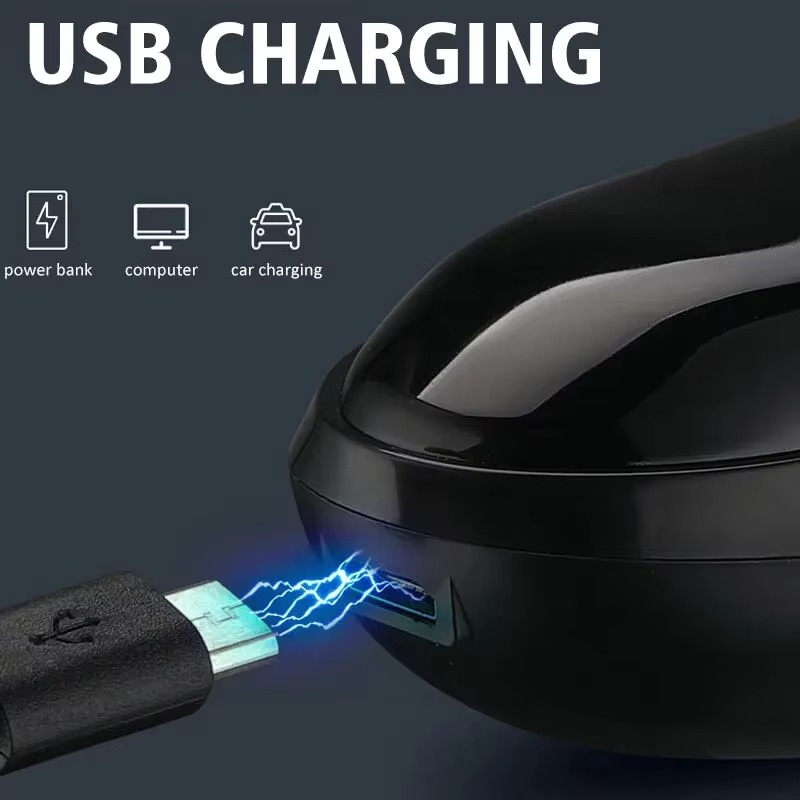 Rechargeable Electric Razor for Men - Waterproof Wet/Dry Shaver with Cordless Design for Smooth and Comfortable Shaving