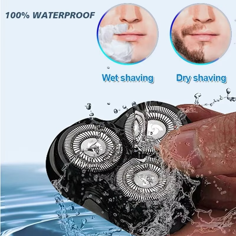 Rechargeable Electric Razor for Men - Waterproof Wet/Dry Shaver with Cordless Design for Smooth and Comfortable Shaving