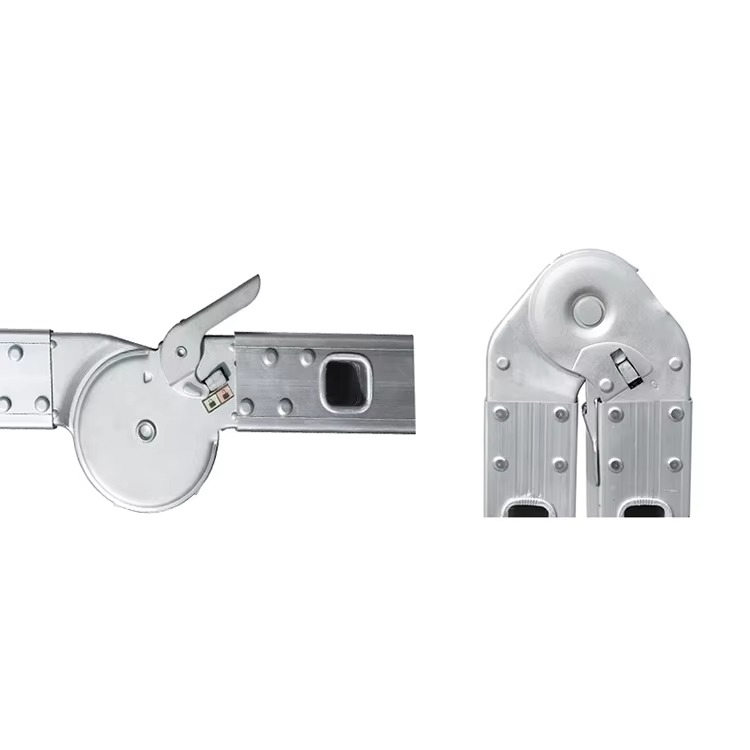 Modern Multifunctional Aluminum Alloy Transformer Ladder with Work Platform Features Folding and Telescopic Ladders