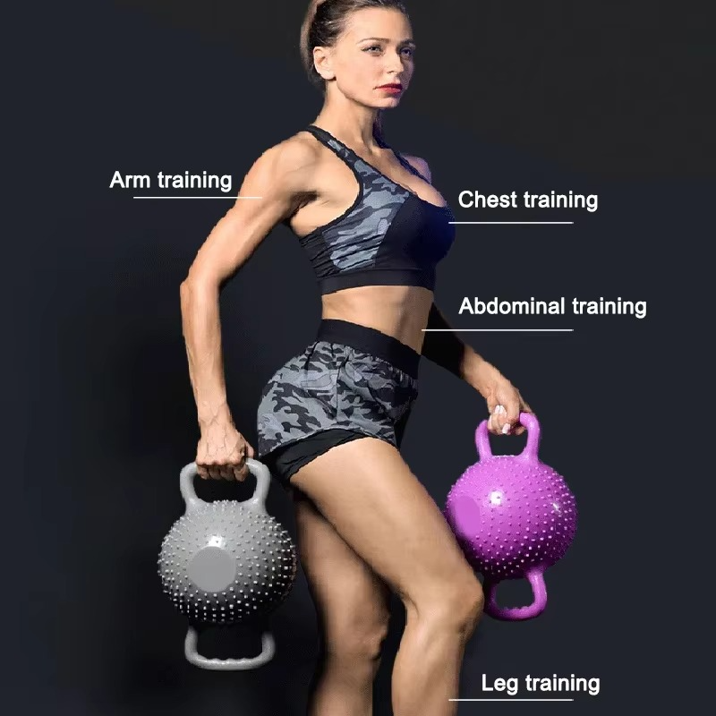 Water-Filled Weight Lifting Kettlebell Massage Adjustable Dumbbell Pilates Yoga Woman Sports Fitness Strength Training Equipment
