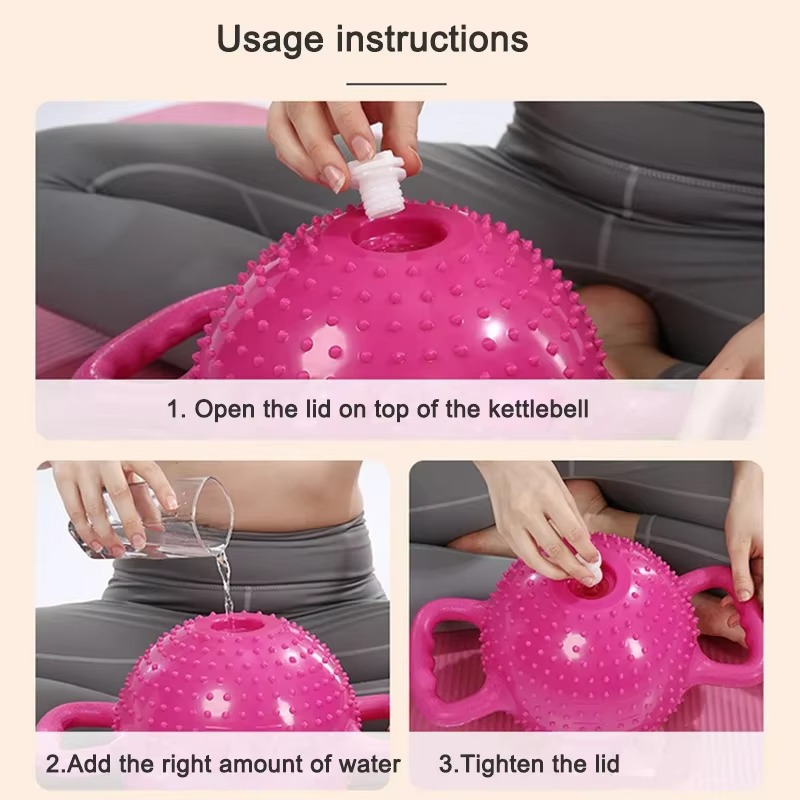 Water-Filled Weight Lifting Kettlebell Massage Adjustable Dumbbell Pilates Yoga Woman Sports Fitness Strength Training Equipment
