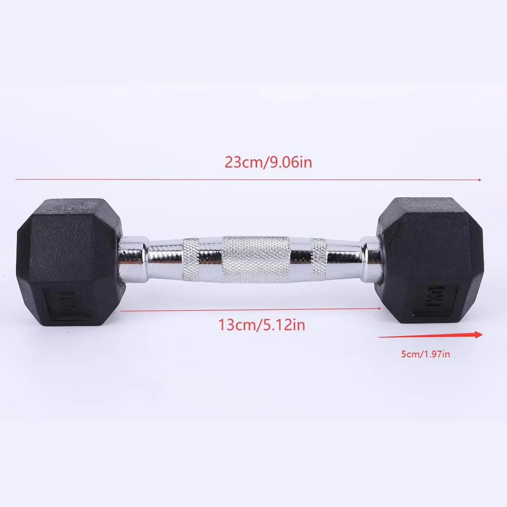 Hex Dumbbell Set Non-slip Handle Fitness Dumbbell Ergonomic Rubber Coated Dumbbell Exercise Dumbbell for Strength Training