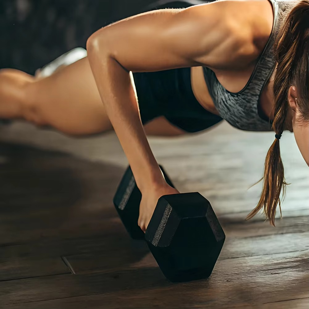 Hex Dumbbell Set Non-slip Handle Fitness Dumbbell Ergonomic Rubber Coated Dumbbell Exercise Dumbbell for Strength Training