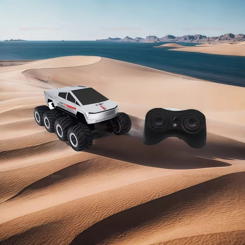 2025 New 8Wheel Cyber RC Truck 8WD Amphibious Monster Off-Road Water Play Toy RC Car Kids Birthday Gifts Remote Control Vehicle