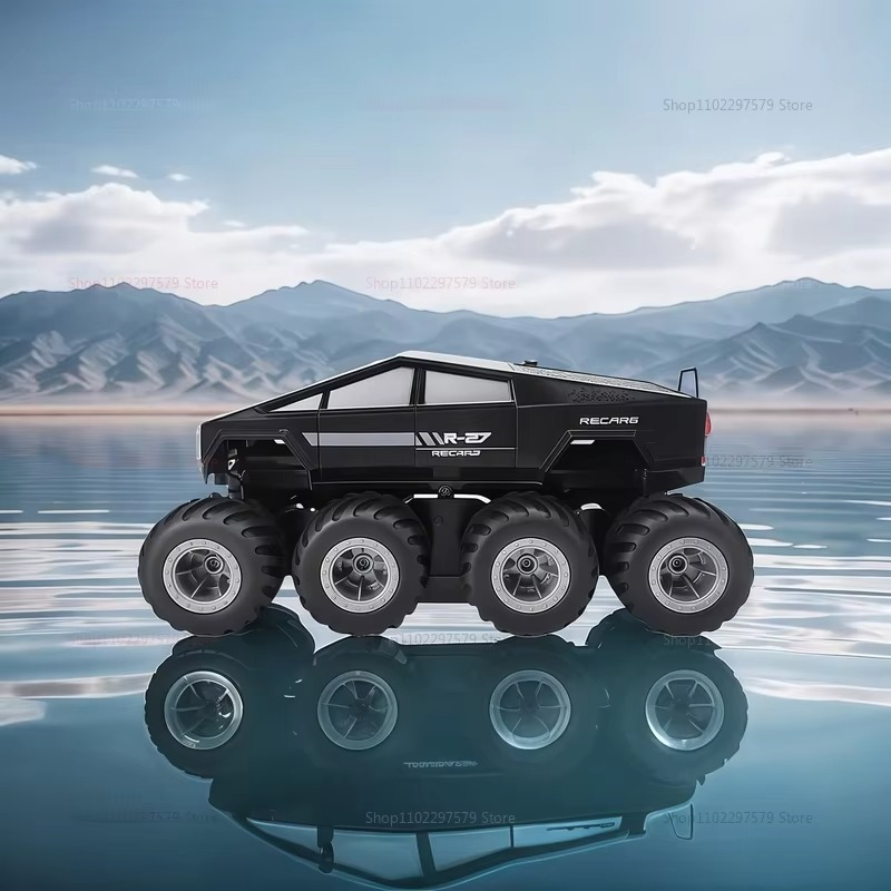 2025 New 8Wheel Cyber RC Truck 8WD Amphibious Monster Off-Road Water Play Toy RC Car Kids Birthday Gifts Remote Control Vehicle