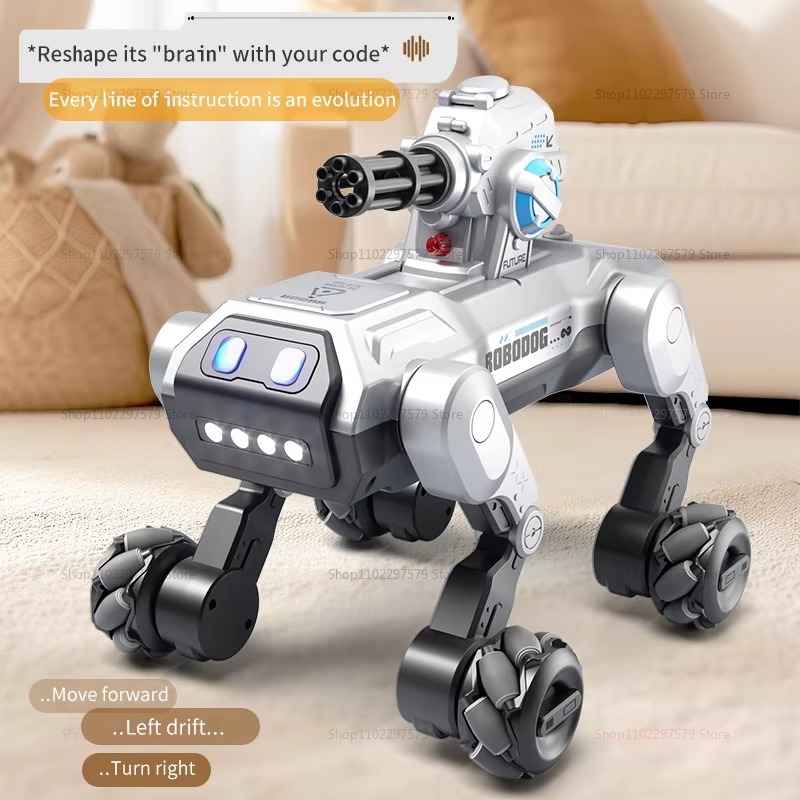Intelligent Remote Control Robot Dog Electronic Stunt Voice Command Programmable Touch-sense Music Song Children's Toys for Boys