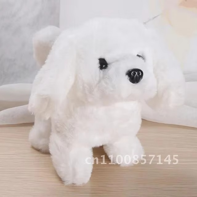 18cm Smart Simulation Electric Pet Multi-function Will Wag Tail/Walk Will Call Fun Interactive Robot Dog Kids Plush Toy Gift