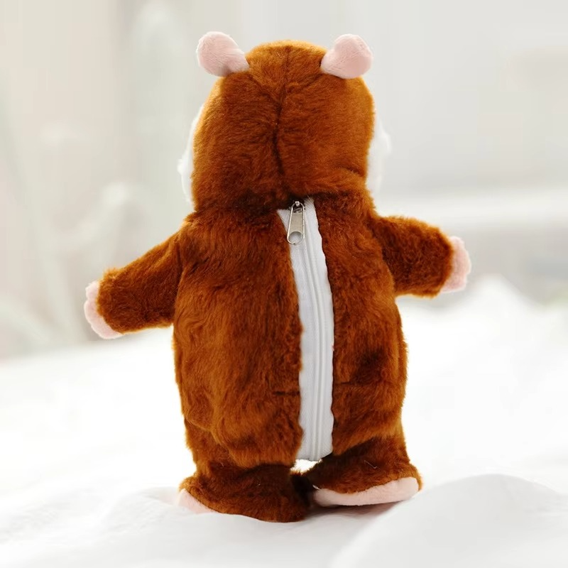Kawai18cm New Talking Hamster Mouse Pet Plush Toy Hot Cute Speak Communication Sound Record Educational for Children Gifts