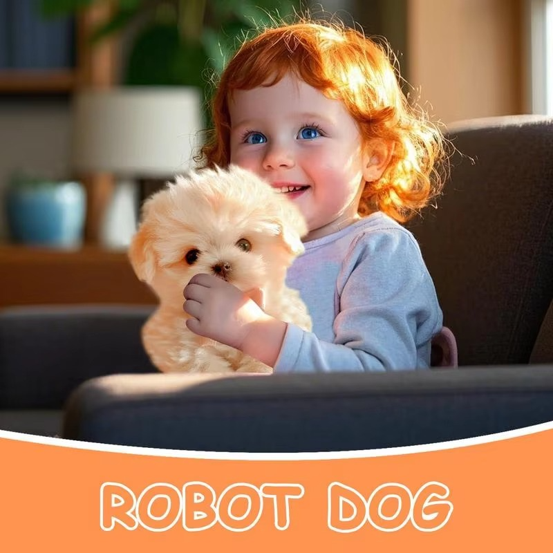 Random Color Intelligent Simulation Electric Pet Can Wagging/Barking/Walking Interesting Interactive Robot Dog Plush Toy Gifts