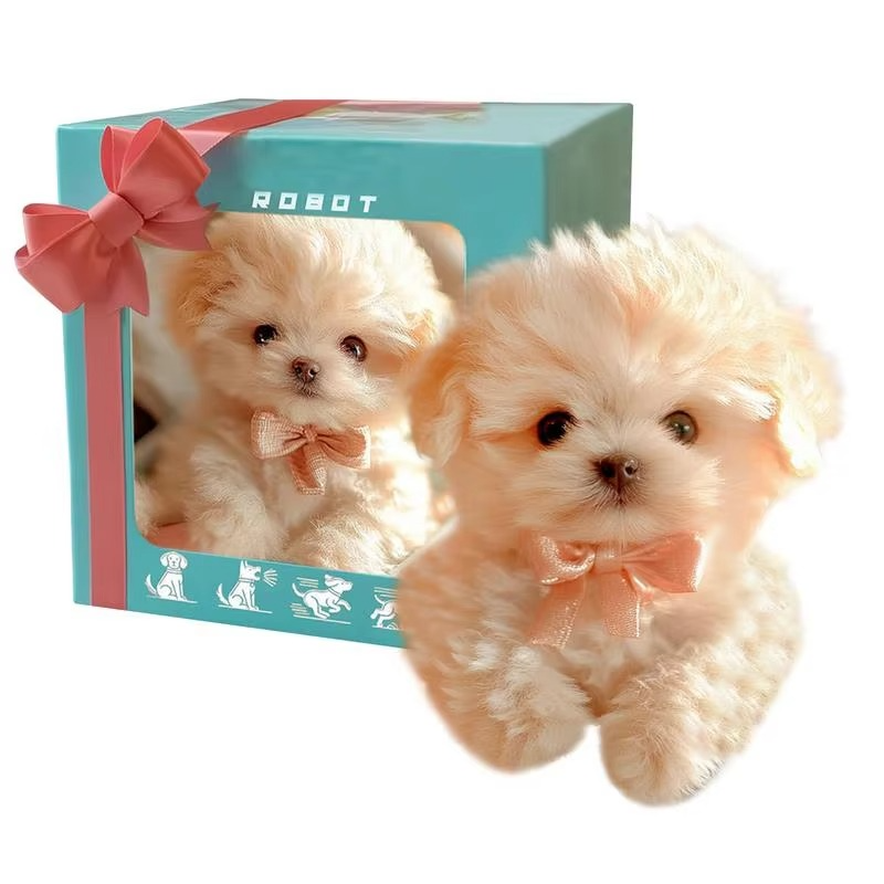Random Color Intelligent Simulation Electric Pet Can Wagging/Barking/Walking Interesting Interactive Robot Dog Plush Toy Gifts