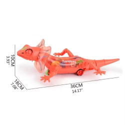 Robotic Model Electronic Pets Lizard Sounds Lights Transparent Lizard Walking Electronic Lizard Anime