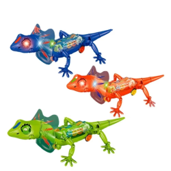 Robotic Model Electronic Pets Lizard Sounds Lights Transparent Lizard Walking Electronic Lizard Anime