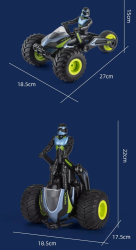RC Motorcycle Transformation Remote Control Racing Motor Tricycle High Speed Electronic With LED Music Stunt Motorbike Boys Toy
