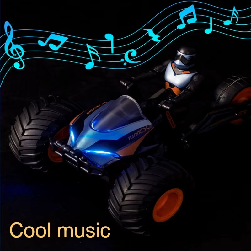 RC Motorcycle Transformation Remote Control Racing Motor Tricycle High Speed Electronic With LED Music Stunt Motorbike Boys Toy