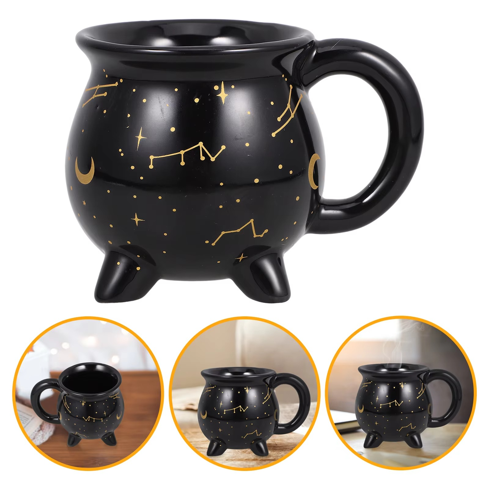 Cauldron Witch Mug Ceramic Coffee Cup Decorative Drinking Mugs