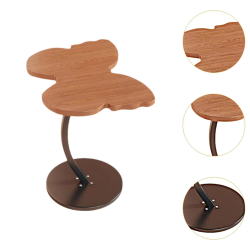 C Shaped End Table Butterfly Side Table Small Furniture Home Decoration with Stable Base for Bedroom Dorm Sofa