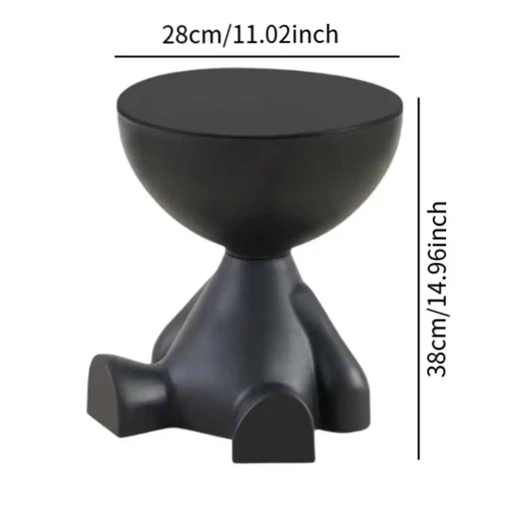 Light Luxury Cartoon Sofa Coffee Table Edge Table Creative Flat Head Small Household Plastic Coffee Table Furniture Side Table