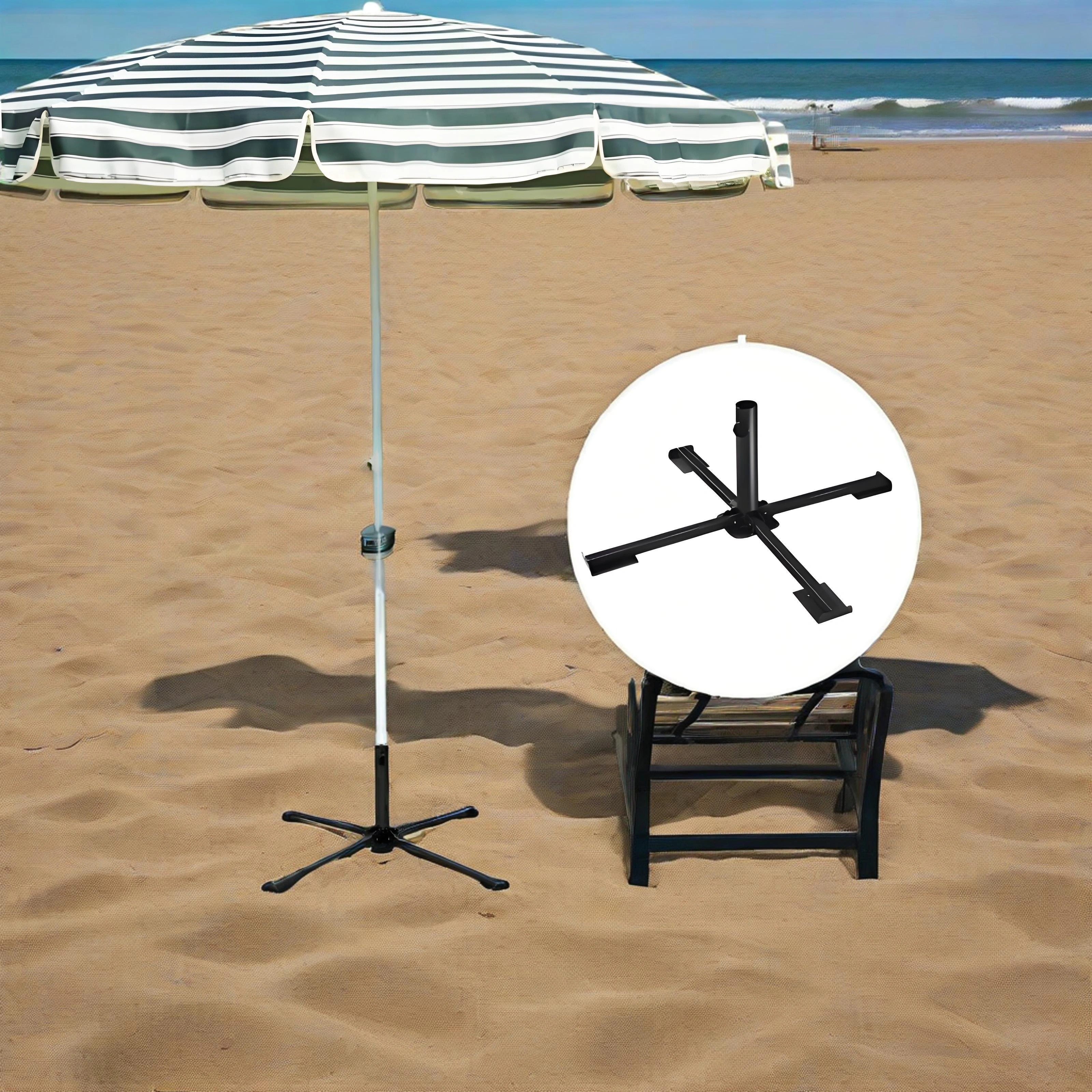 Base de sombrilla para exteriores, Base de sombrilla plegable portátil para pesca, soporte fijo para playa, jardín, Patio