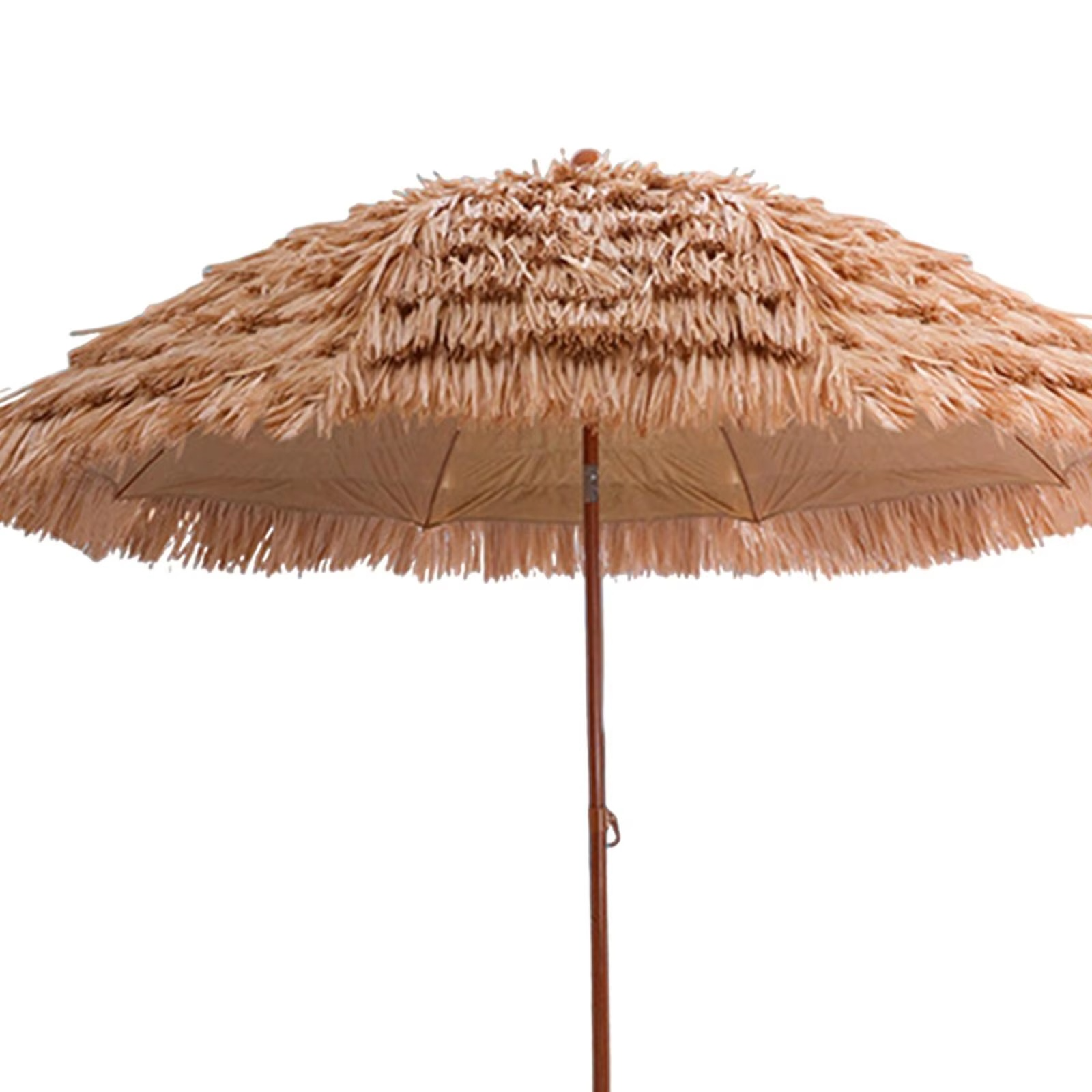 63inch Artifical Thatched Garden Umbrella with Tripod Base Beach Umbrella Metal Pole for Pool Backyard Sturdy Tropical Decor