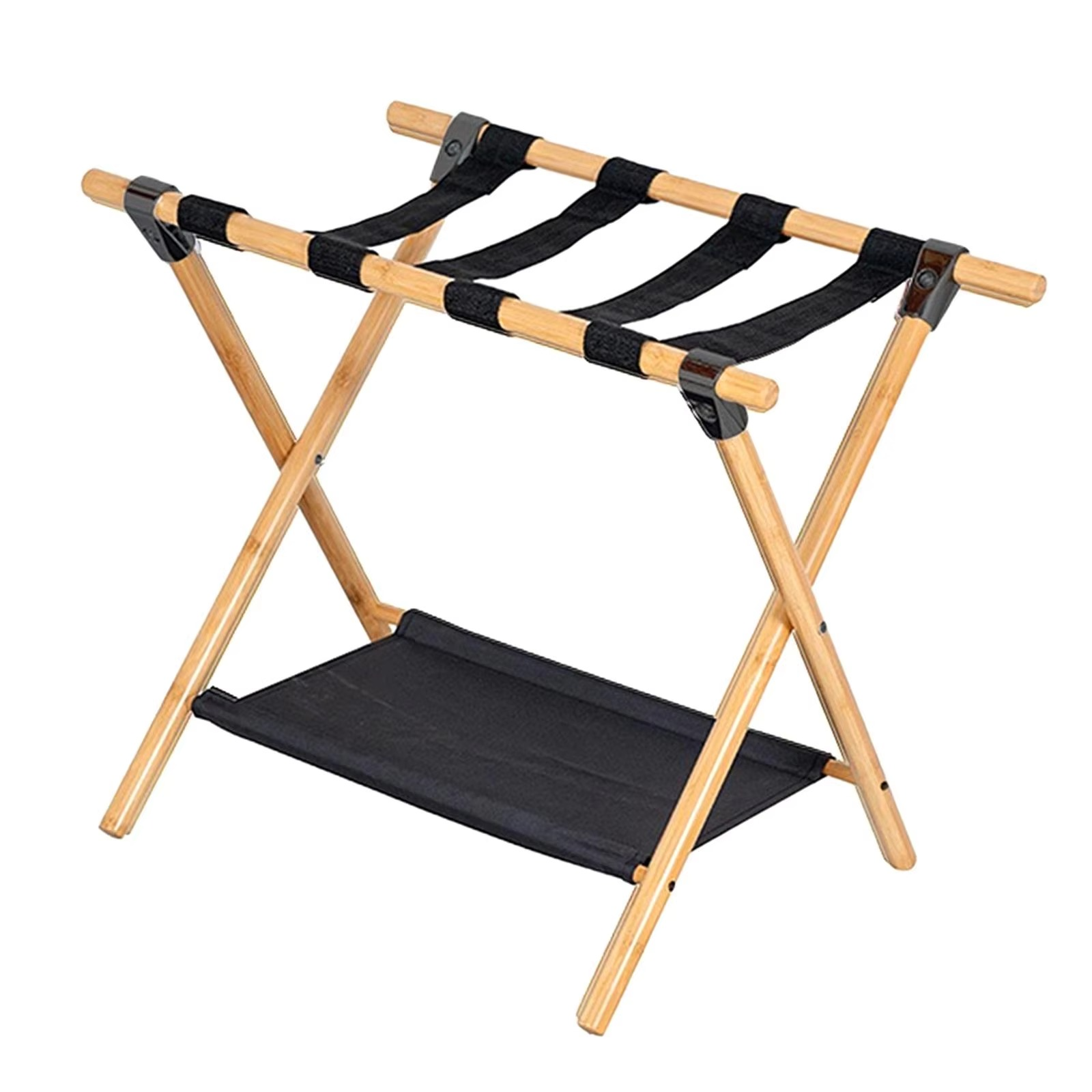 Luggage Rack Suitcase Stand 2 Layers Portable Luggage Support for Home Hotel