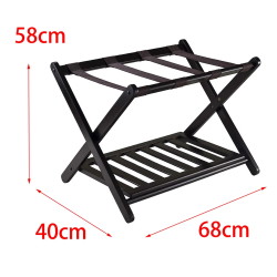 Foldable Bamboo Luggage Rack With Shelf Folding Hotel Luggage Rack Guest Room Luggage Rack Hotel Luggage Rack Suitcase Stand Bag