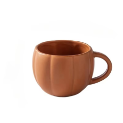 450ml Ceramic Pumpkin Cup Retro Creative Halloween Enamel Handle Cups