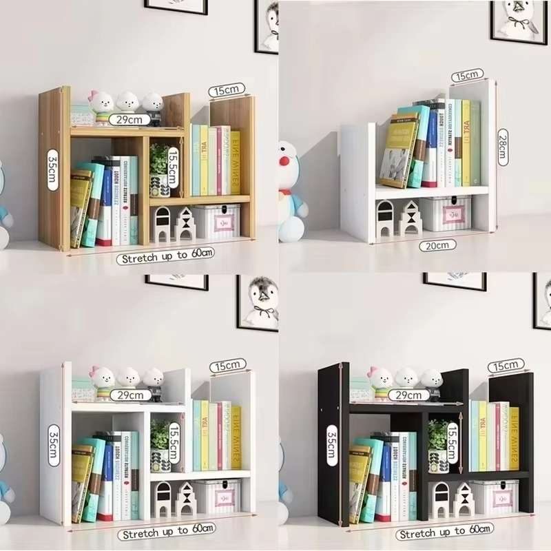 Telescopic Study On The Desktop Simple Ins Bookshelf Desk Shelves Finishing Rack Storage Rack Office Children Dormitory Bookcase