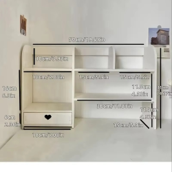 Desk Organizer with Drawer - Storage Box for Office/School Supplies & Makeup, Plastic Desktop Organizer