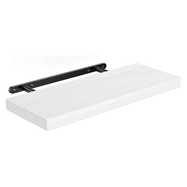Solid Wooden Floating Shelves Wall Mounted Bookshelf Display Stand Storage Organizer For Bedroom Living Room Kitchen Home Decor