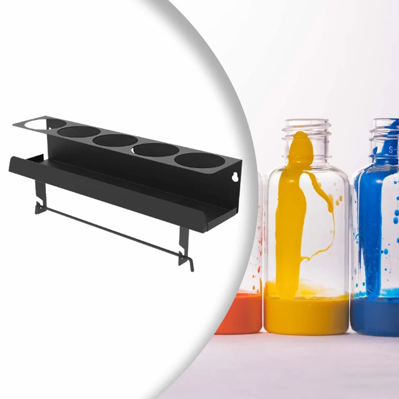 5 Bottle Spray Can Spray Bottle Holder Paint Bottle Storage Rack Workspace Home Use Tool Storage Rack Wall Mount Shelf
